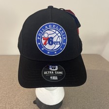 New Ultra Game NBA Basketball Team Philadelphia 76ers Snapback Hat Cap Black