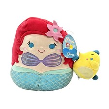 Disney Ariel  Flounder Squishmallows Plush 12" 2021 Little Mermaid New w/ Tag