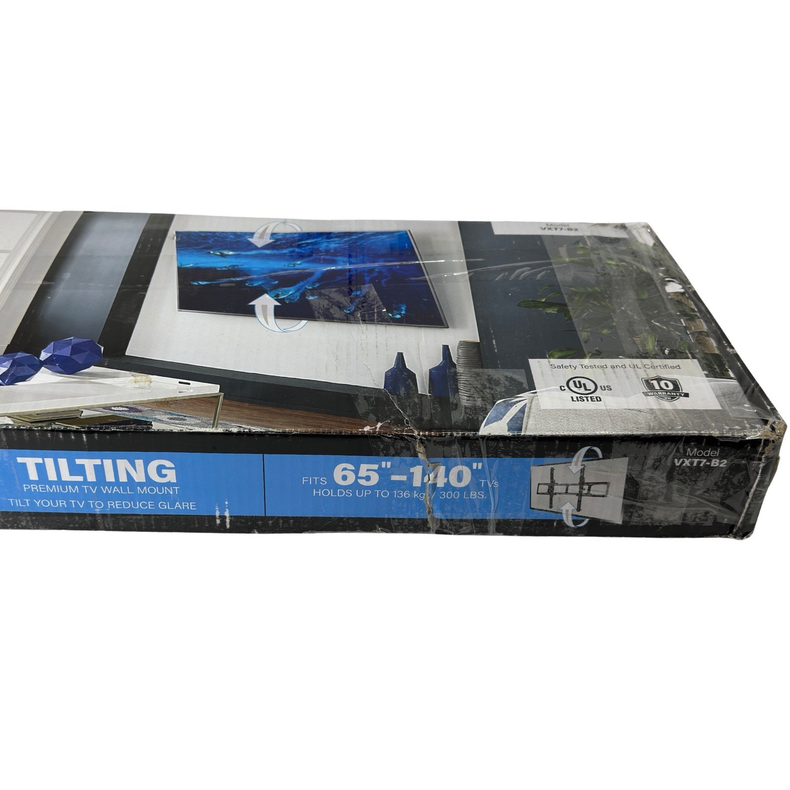 Sanus VXT7-B2 Expandable Tilting TV Wall Mount 65”-140” TVs Low Profile Black