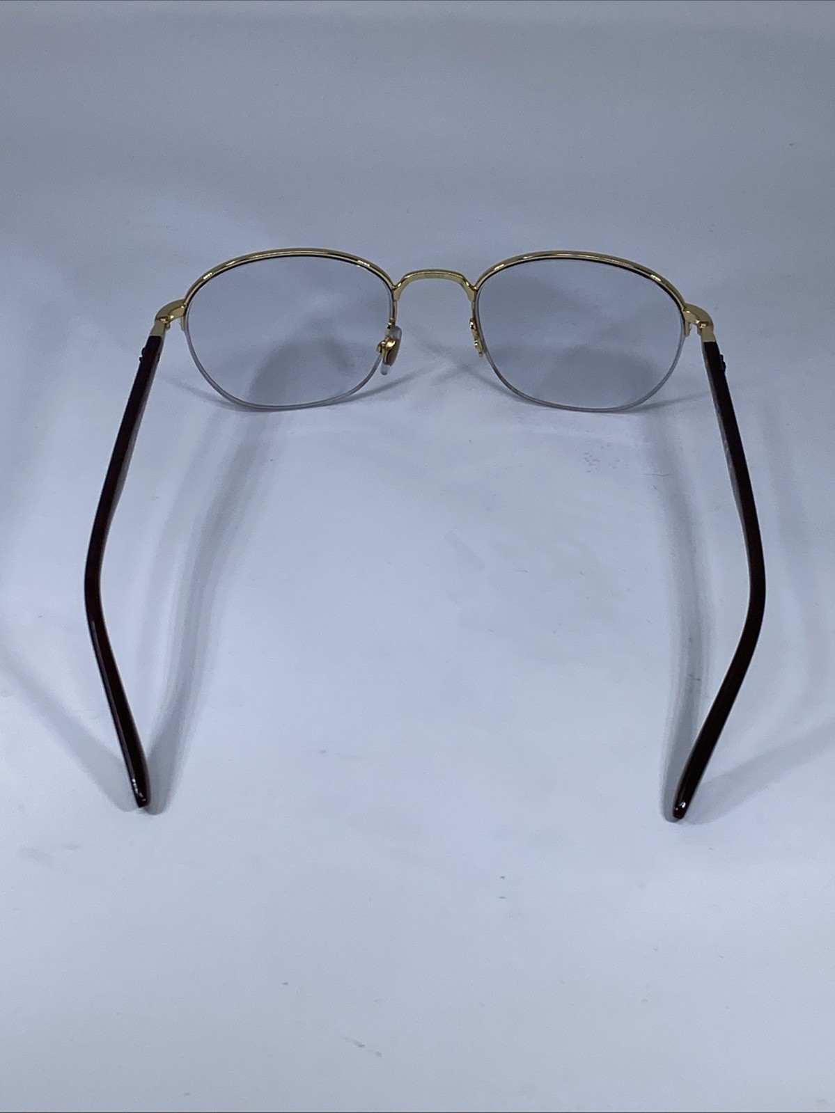 RAY-BAN RB6487 2905 Dark Brown/Gold Half Rimless Eyeglasses Frame 50-20-145