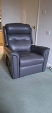 SHERBORNE Roma Standard Riser Recliner Armchair in Grey Leather - Fully Tested