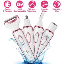 4 in 1 Electric Razor for Women Bikini Trimmer Body Hair Shaver Grooming Kit