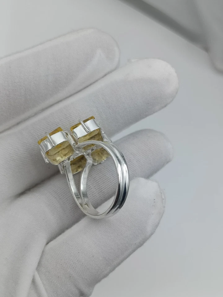 Handmade Citrine Gemstone Ring – Silver Plated November Birthstone Gift - Image 2 of 4