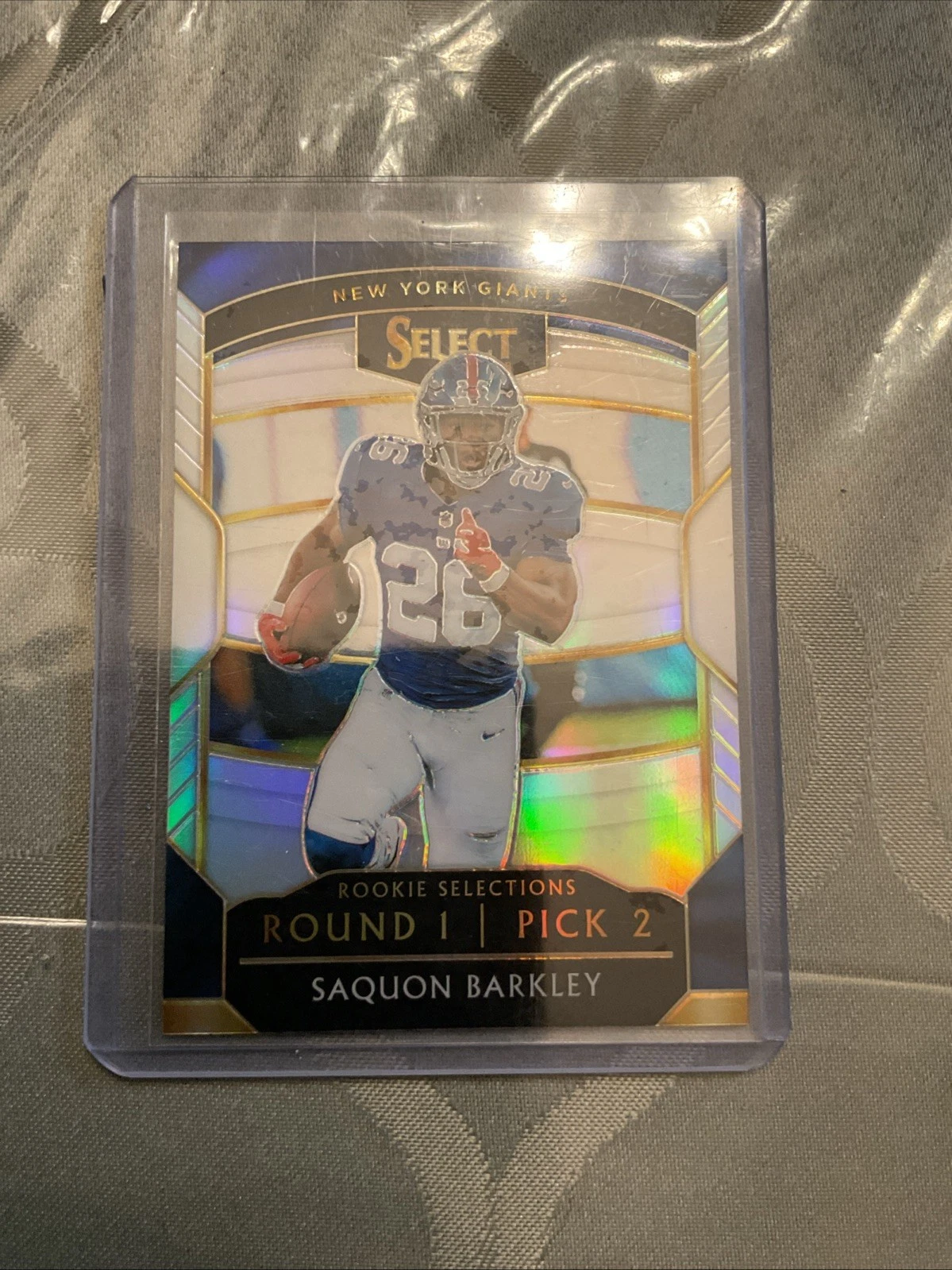 Saquon Barkley Panini Select Rookie Selections #RS2 Gold Prizm