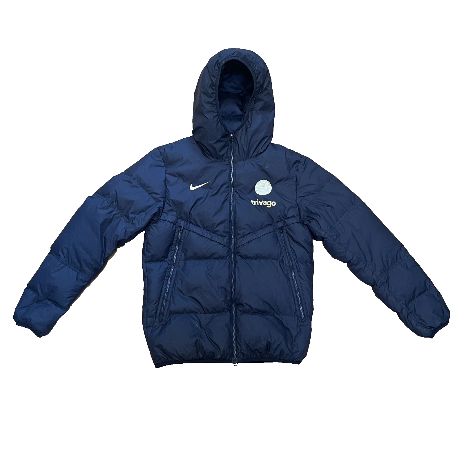 Nike Chelsea CFC Player Issue Puffer Jacket Coat Men’s Small STORM FIT Blue