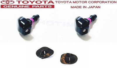 TOYOTA 83-85 LEVIN TRUENO AE86 Front Windshield Washer Nozzle & Holder Set OEM