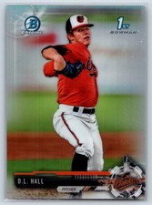 D.L. Hall 2017 Bowman Draft #BDC-82 Chrome Refractor 1st Bowman