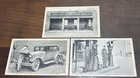 1930 Three Black & White Vintage Early Exxon Service Station Gas Station Photos