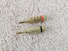 Monoprice Gold Plated Speaker Banana Plugs Closed Screw Type