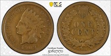1909 S Indian Cents (1859 - 1909) Cent PCGS VF20BN #50627170