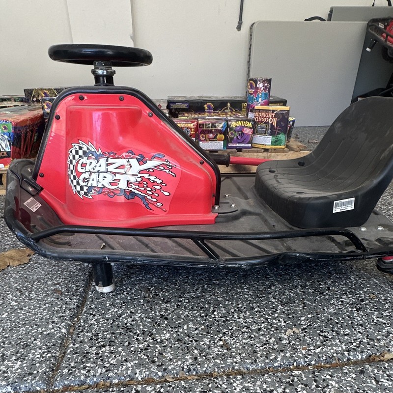 Kids Pedal Go-Kart Drift Racer Crazy Cart Ride-On Toy Vehicle 4 Wheels Red/Black