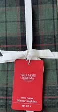 Williams-Sonoma Green Tartan Napkins Set/4