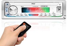 Pyle Marine Stereo Receiver Power Amplifier - AM/FM/MP3/USB/Aux/SD Card White