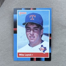Donruss 1988 Mike Loynd #550 Texas Rangers Last Line Begins with 3 Baseball Card