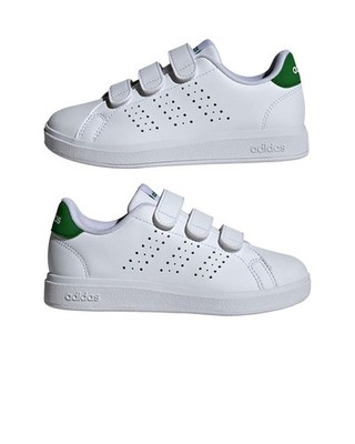  Sport Schuhe Sneakers Kinder Adidas Advantage Base 2.0 Tränen K Weiß Grün 