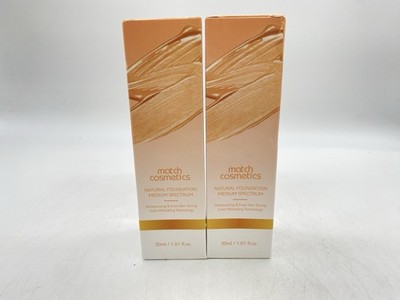 Match Cosmetics Natural Foundation Medium Spectrum 2 Pack 30ml Each