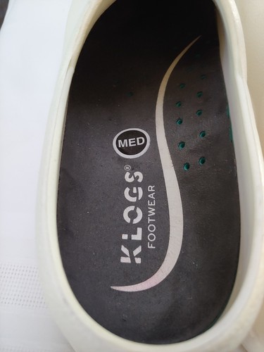 Klogs White Rubber Slip On Nursing Clogs. Women's 10 Wide - Picture 15 of 18