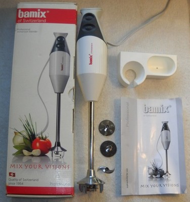 Bamix Professional Immersion Blender Hand Mixer Swiss Made with 4 tip Access.