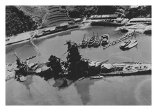 Japan WWII Battleship Hyuga at Kure Naval Base