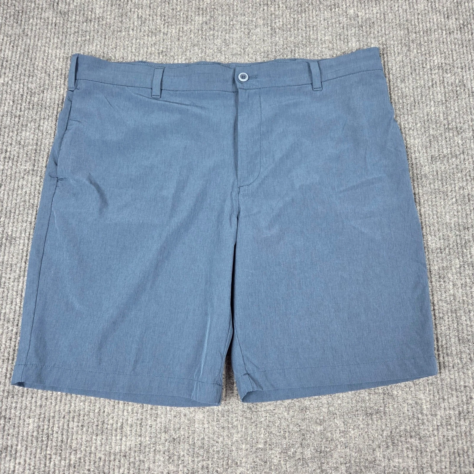 IZOD Advantage Performance Hybrid Shorts Blue Heather Mens 38 Stretch Golf 26734