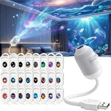2027 HD 5D Holographic Star  Ocean Projector for Bedroom Ceiling, 24 Films