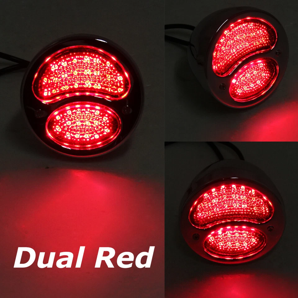 For Ford Model A Stainless Steel Taillights Lamps Brake Light Hot Rat Rod Truck - Image 4 of 4