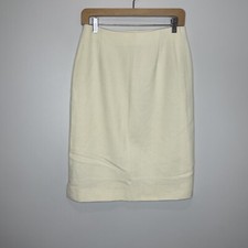 Vintage Gianfranco Ferre Pencil Skirt Cream US 8