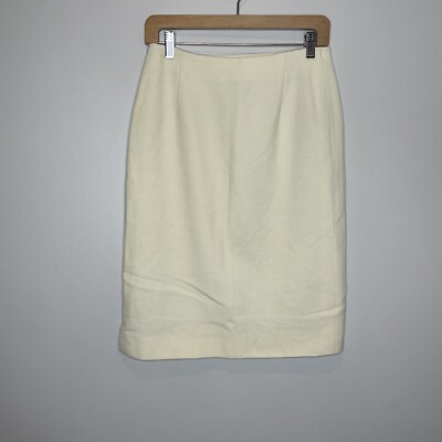 Vintage Gianfranco Ferre Pencil Skirt Cream US 8