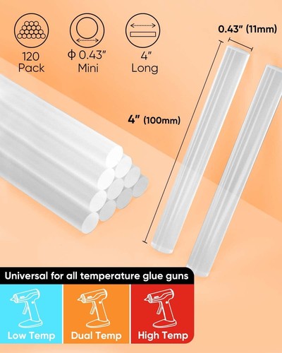 SHALL Hot Melt Glue Gun Stick Mini Clear White DIY Art Craft Wholesale - Picture 24 of 35