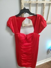 GUESS!! NEW WOMEN'S RED CAP SLEEVE PARTY BODY CON DRESS