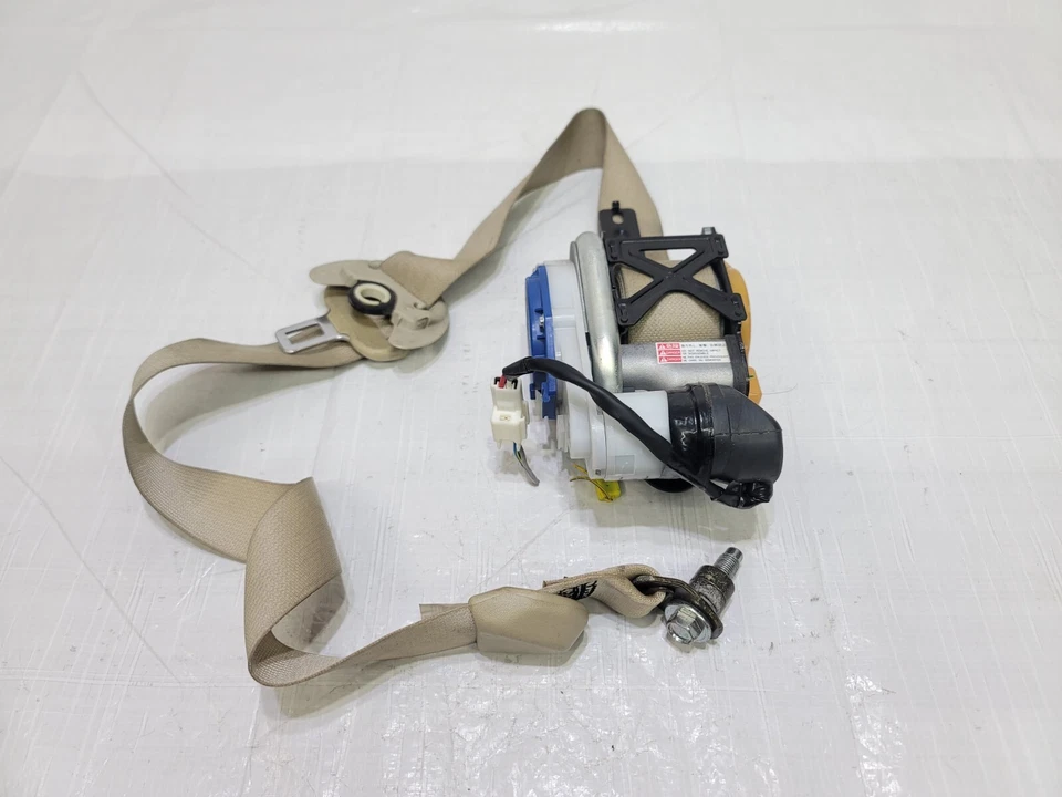 06 07 2006 2007 Infiniti M35 M45 cinturón de seguridad delantero izquierdo retractor beige OEM Foto 3 de 4