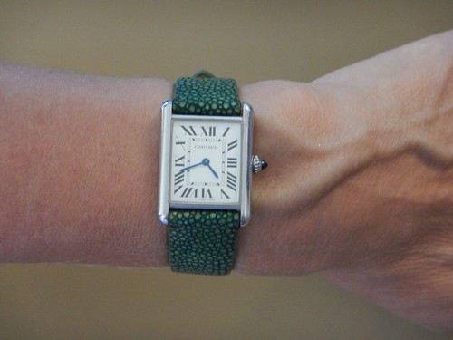 17 mm BRACELET GALUCHAT VÉRITABLE POLI VERT FORÊT GRAIN SURPRENANT INHABITUEL - Imagen 6 de 14