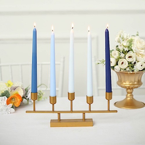 48 Blue Premium 10" Taper Candles Unscented Dinner Party Wedding Decorations - Picture 5 of 8