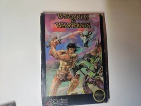 Authentic Wizards & Warriors Nintendo System 1987 NES Cart and Box** Rare