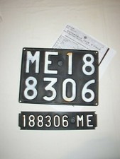 Coppia targhe epoca ME 188306 Messina 1973 Mini 1.000 Innocenti - con visura Pra