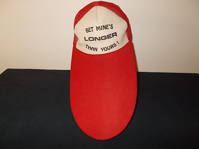 Long Brim mesh trucker joke hat 