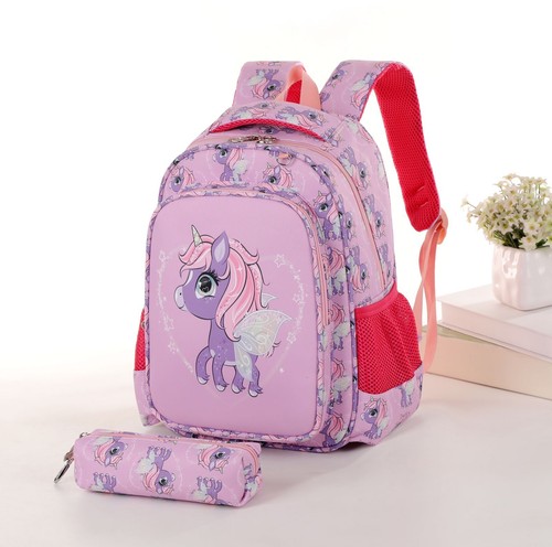 Mochila y Estuche para Lápices Unisex Impreso Completamente Forrado Viaje Escuela Mochila Bolso YB - Imagen 9 de 26
