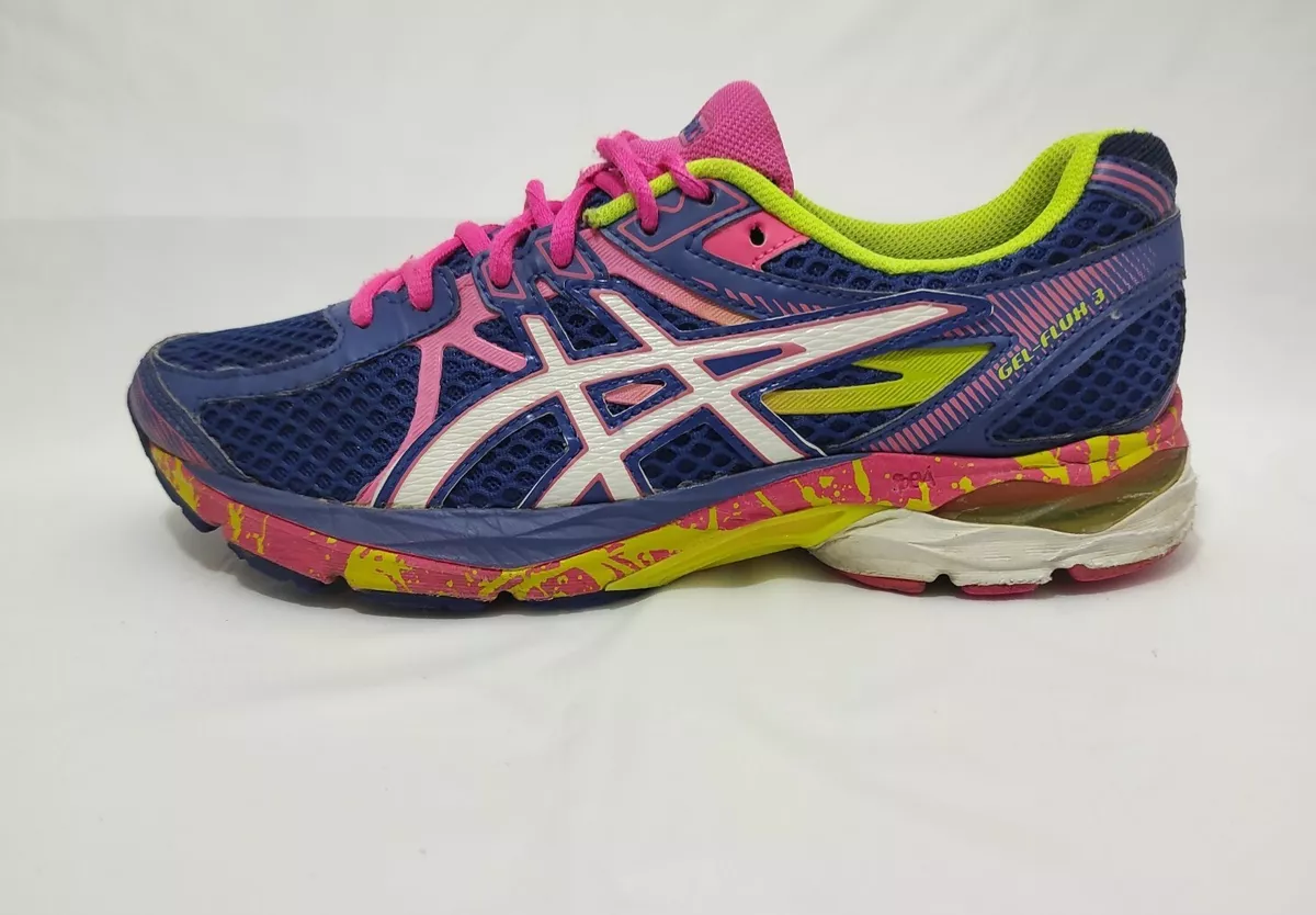 ASICS Gel Flux 3 Purple Pink Green Yellow T664Q Women s Running