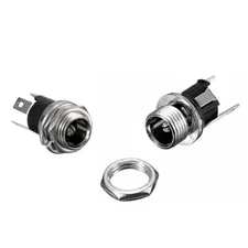 DC Power Supply Metal Jack Socket Female Panel Mount Connector 5.5 x 2.1mm