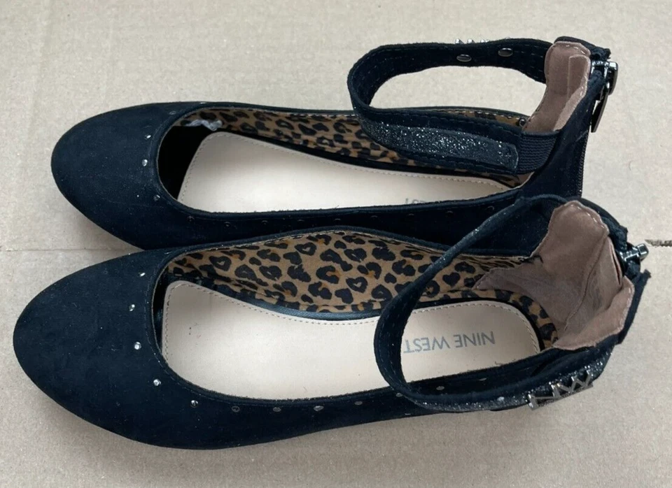 Nine West Niños Lovy Zapatos Juvenil Niña Talla 3 Negro K3620SW Foto 2 de 4