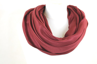 Châle Pashmina 100% Viscose Marron - Écharpe Enveloppante Avec Franges, Toutes Saisons