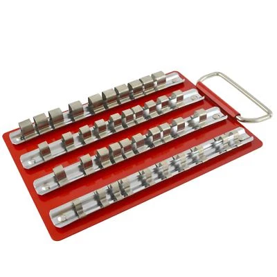 AB TOOLS Socket Holder / Tray / Rack / Rail Storage 1/4" 3/8" and 1/2" drive 40pc AN028