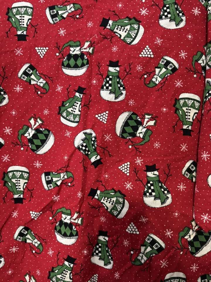 Blusa Médica Mad About 3x Roja Navidad Muñeco de Nieve Manga Corta Foto 4 de 4