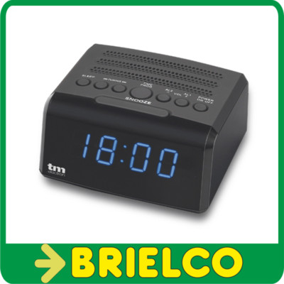 RADIO FM RELOJ DESPERTADOR DIGITAL PLL 220VAC SALIDA AURICULARES TM BD3450
