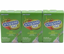 Snapple Fruit Kiwi Strawberry Drink Mix Singles 3 Boxes 18 Packets Sugar Free