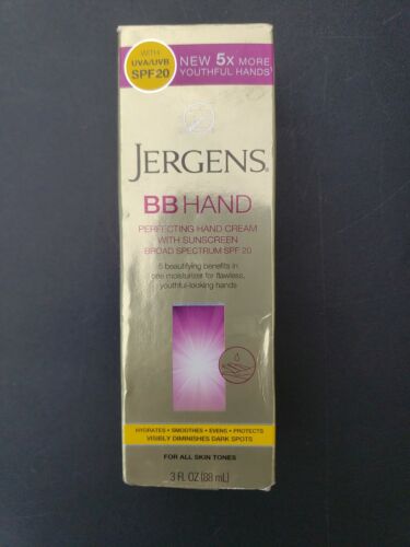 JERGENS BB HAND PERFECTING SKIN CREAM ALL Skin Tones SPF 20-  3 OZ