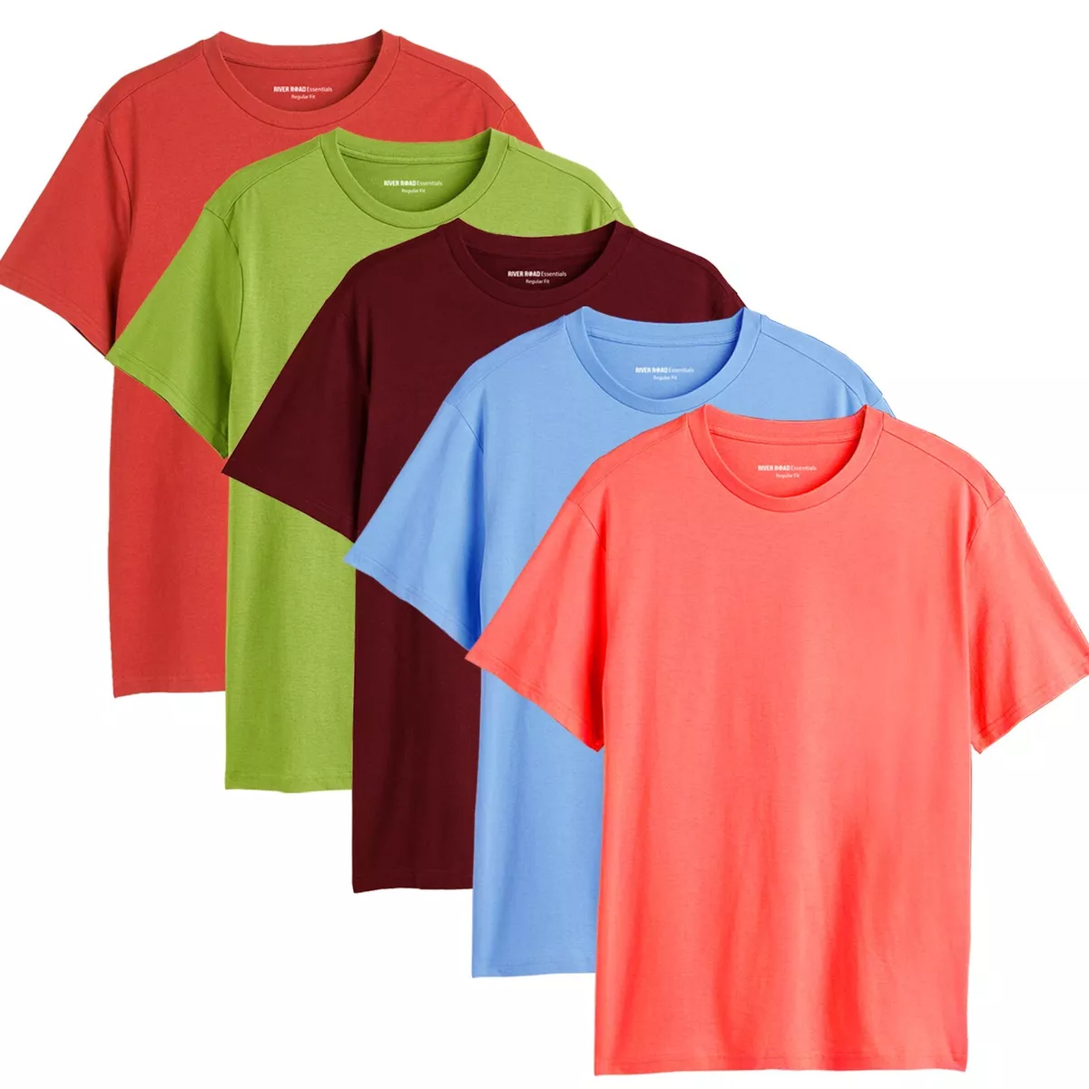 3 & 5 Pack Mens T Shirts Cotton Plain Short Sleeve Round Crew Neck  Multipack Tee