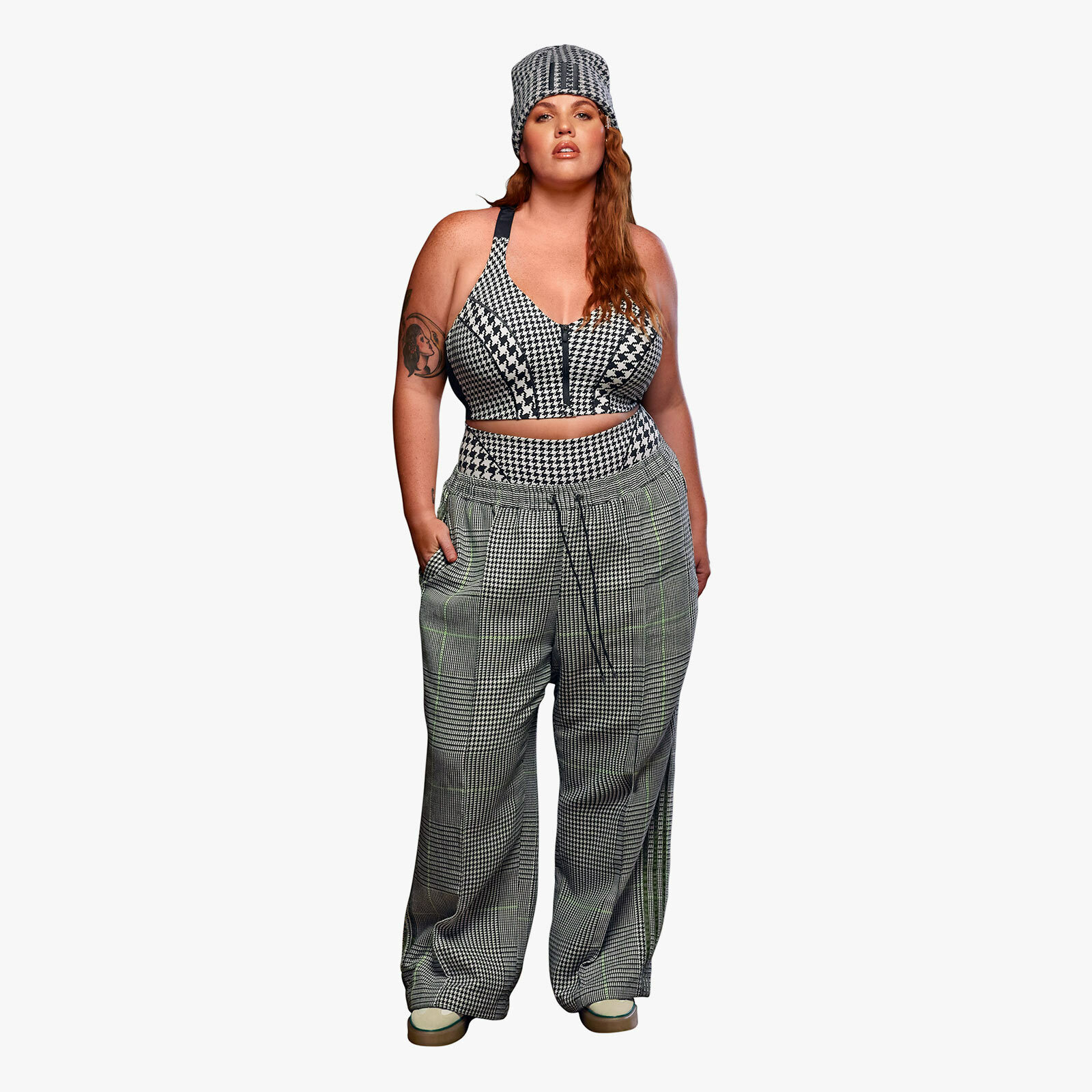 RARE Adidas Ivy Park Halls Of Ivy Suit Pants, 2X Gray/Black NWT SOLD OUT image 4
