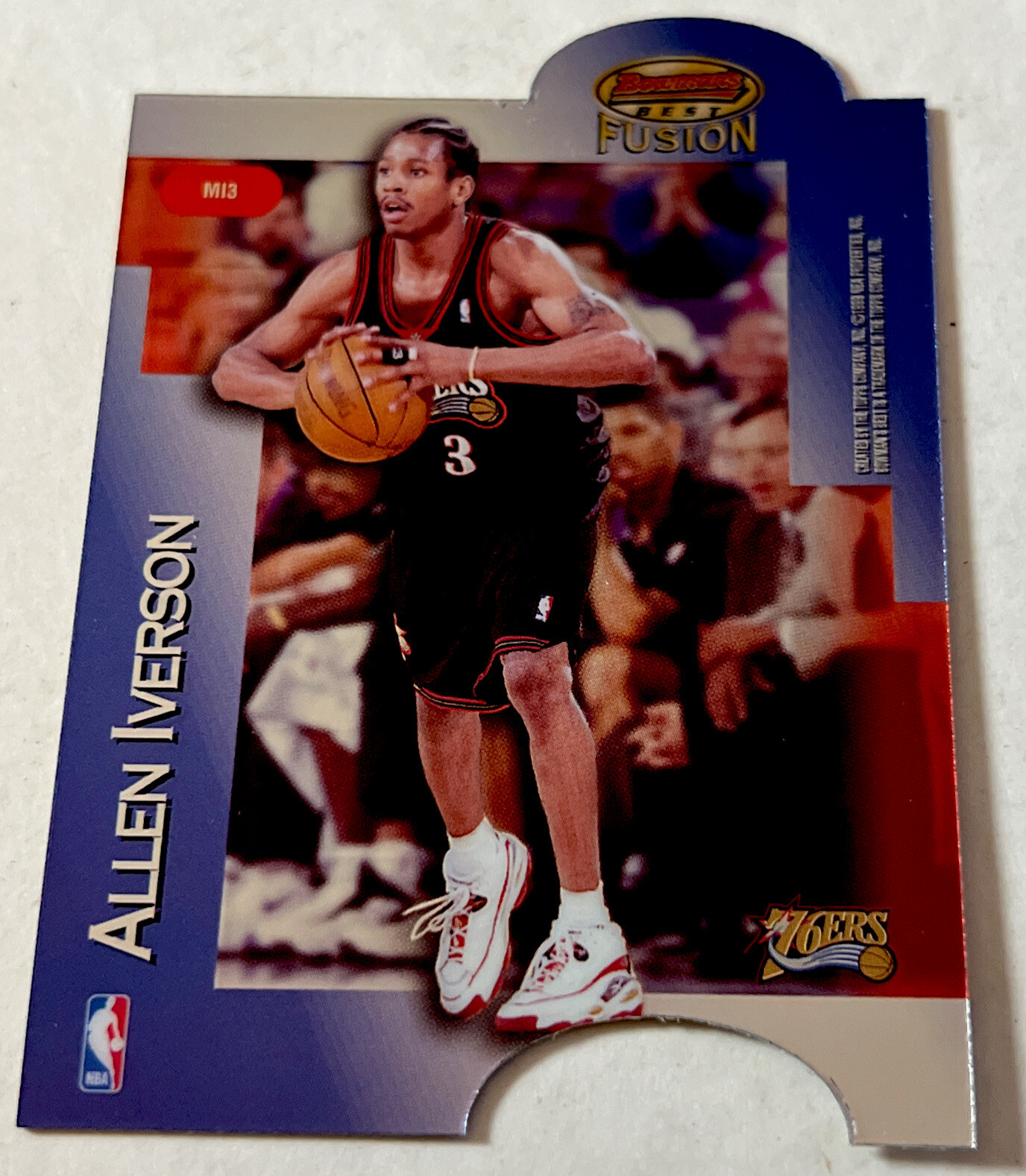 Allen Iverson Anfernee Hardaway 1998 BOWMAN'S BEST MIRROR IMAGE FUSION Card MI3