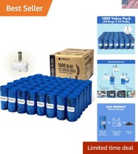 Convenient 1000 Count Pet Waste Bags with Leak Proof Dispenser for Safe Travel